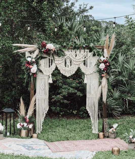 Boho Macrame Wedding Backdrop, Wedding Arch, Bohemian Wedding