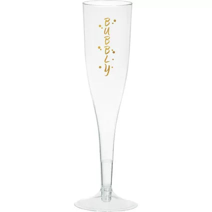 Clear Plastic Champagne Flutes, 5.5oz, 20ct