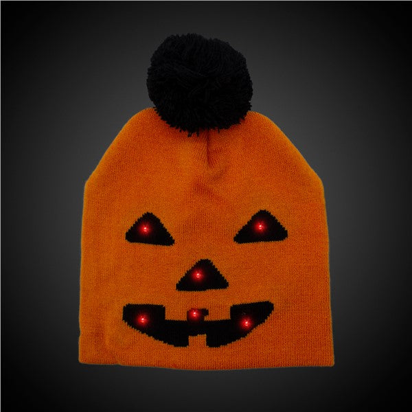 LED Pumpkin Knit Beanie