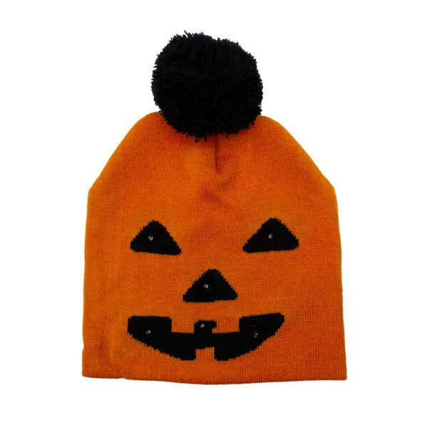 LED Pumpkin Knit Beanie