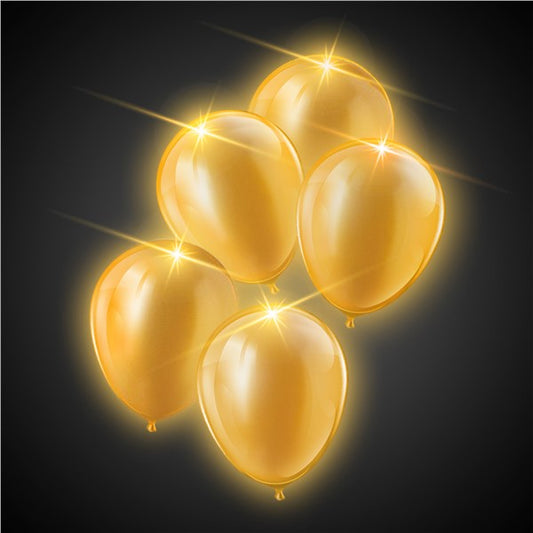 Gold LED Balloons