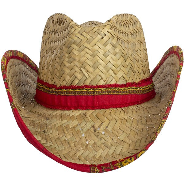 Bandana-Trimmed Cowboy Hat