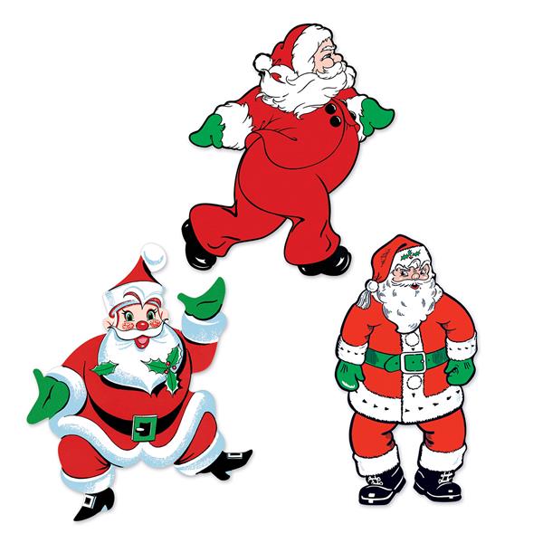 Vintage Santa Cutouts (3 Per pack)