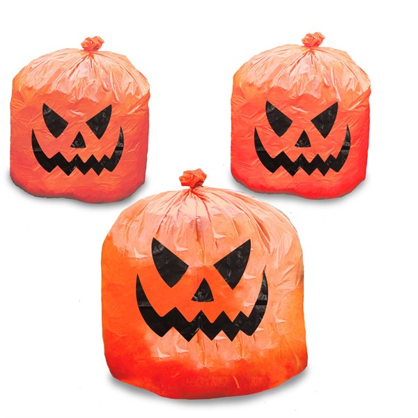 Jack-O-Lantern Lawn Bags (3 per pack)