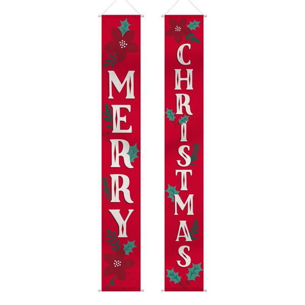 Merry Christmas Hanging Flags