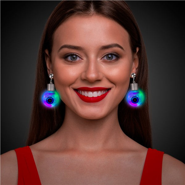 LED Jumbo Eyeball Clip-On Earrings