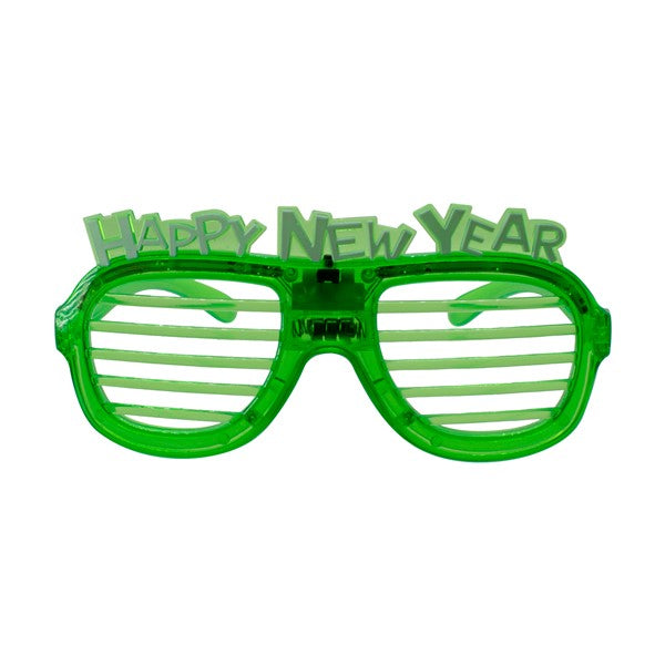 LED New Year Green Slotted Shades