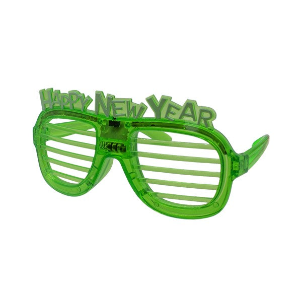 LED New Year Green Slotted Shades