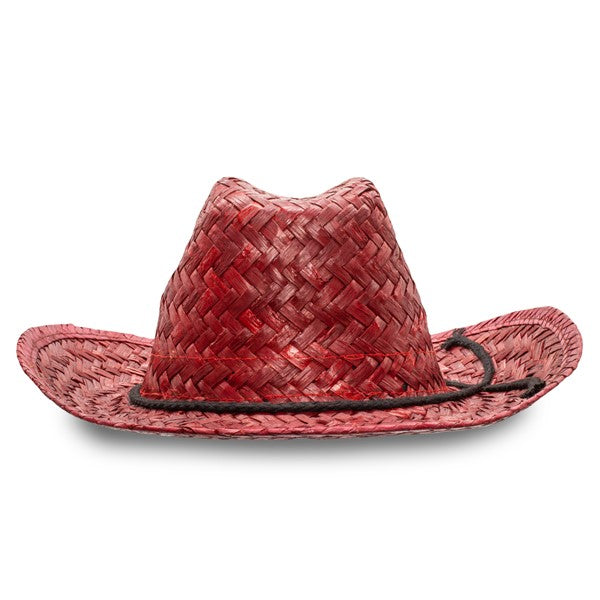 Colorful Straw Cowboy Hats (Per 12 pack)