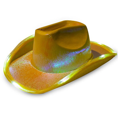 LED Yellow Iridescent Cowboy Hat