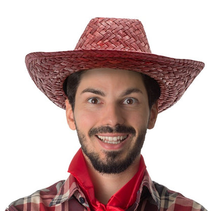 Colorful Straw Cowboy Hats (Per 12 pack)