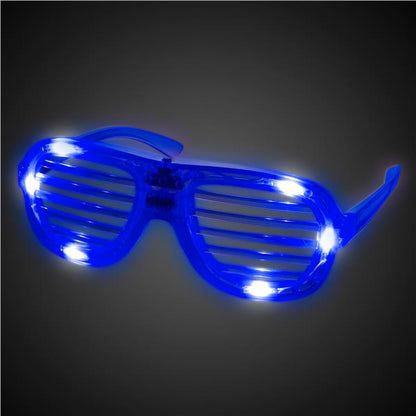 LED Blue Slotted Glasses