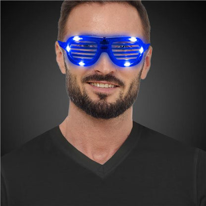 LED Blue Slotted Glasses