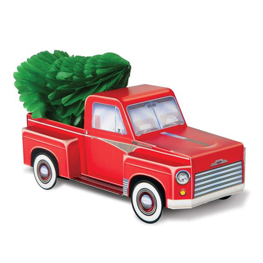 Vintage Christmas Truck 3-D Centerpiece