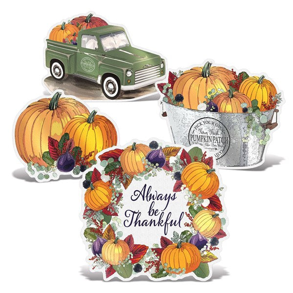 Vintage Fall Foil Cutouts (Per 4 pack)