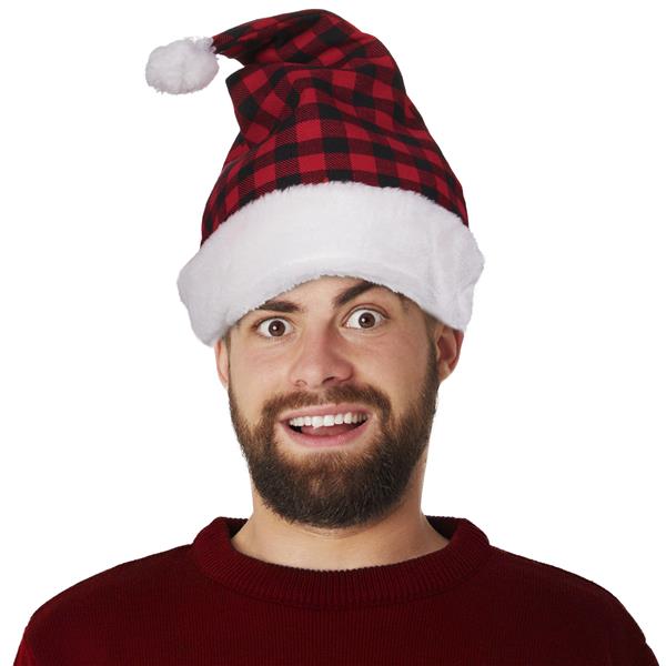 Plaid Santa Hat