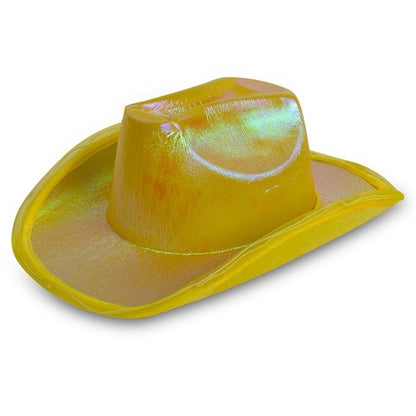 LED Yellow Iridescent Cowboy Hat