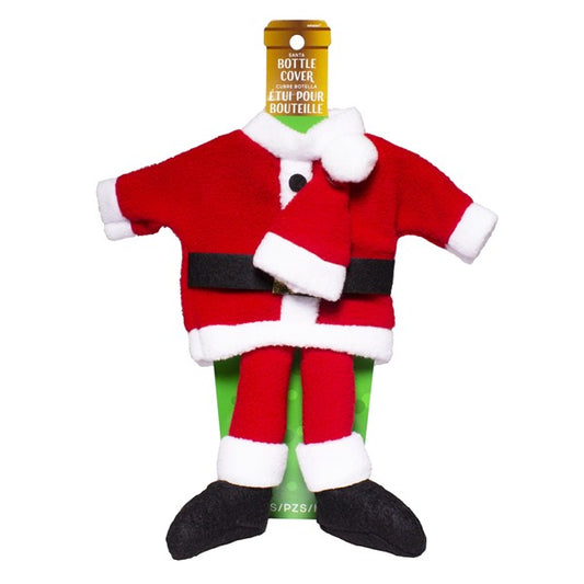 Santa Suit Wine Bottle Cover