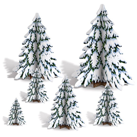 3D Winter Pine Trees (6 Per pack)
