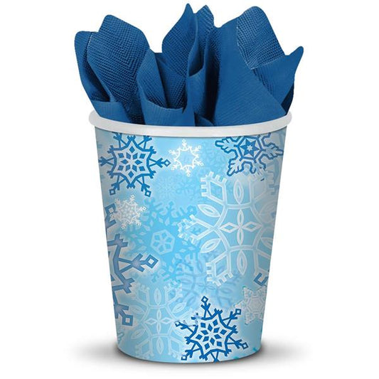 Snowflake 9 oz Cups (8 Perpack)