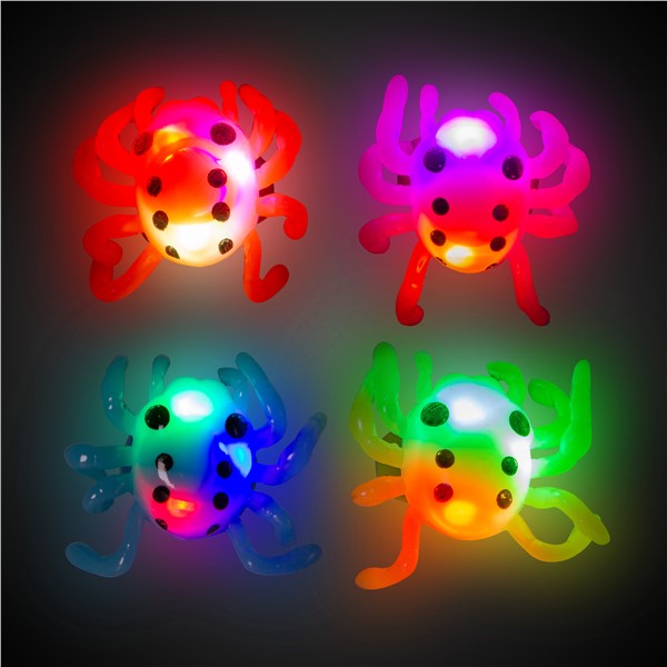 LED Spider Jelly Rings (24 Per pack)