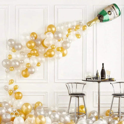 42pcs Large Size Champagne Bottle Balloons Set Wedding Christmas Birthday Party Decoration