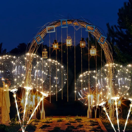 Reusable Led Gold Balloons Home Party Decor / Wedding arch balloons