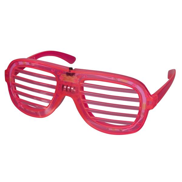 LED Pink Slotted Glasses