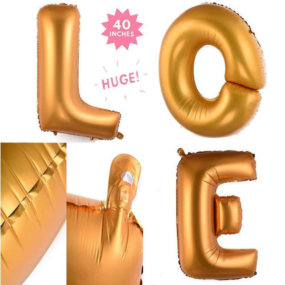 40 inches Love & Two Diamond Rings Balloon Decoration Set | Engagement Party Decorations Balloon | Proposal Party Decoration