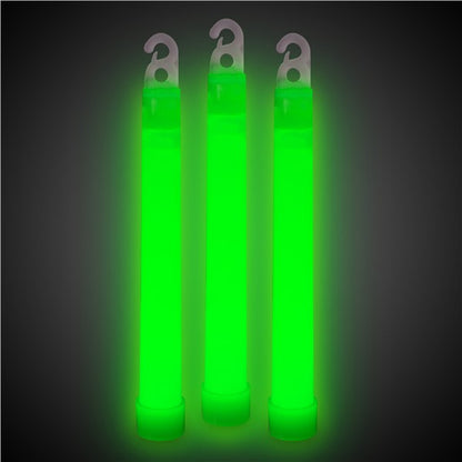 Premium Green 6" Glow Sticks (25 Per Pack)