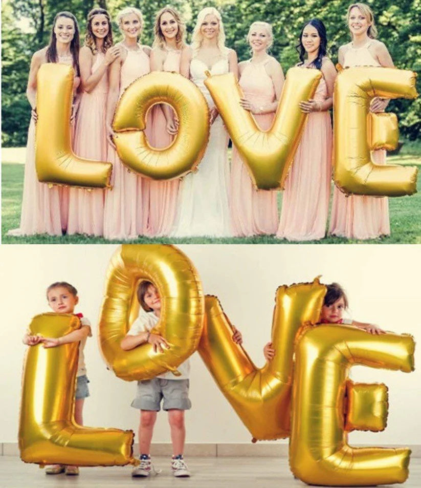 40 inches Love & Two Diamond Rings Balloon Decoration Set | Engagement Party Decorations Balloon | Proposal Party Decoration