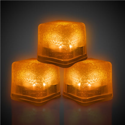 Orange LED Ice Cubes ( 12 Per pack)