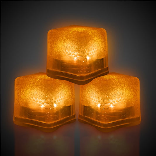 Orange LED Ice Cubes ( 12 Per pack)