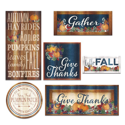 Thanksgiving Foil Cutouts (Per 6 pack)