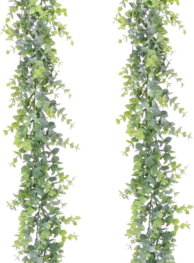 Artificial Vines Faux Eucalyptus Garland, 2 Packs Fake Eucalyptus Greenery Garland Wedding Backdrop Arch