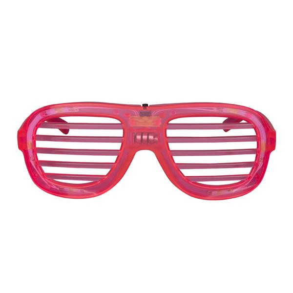 LED Pink Slotted Glasses