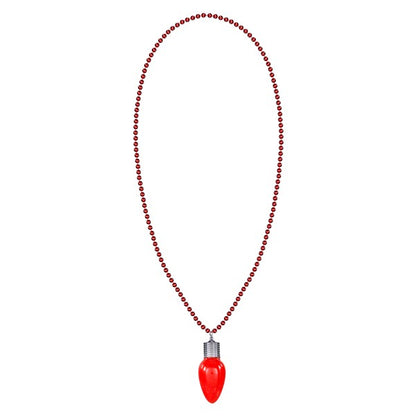 LED Red Bulb Bead Necklace