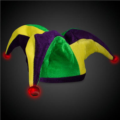 LED Mardi Gras Velvet Jester Hat