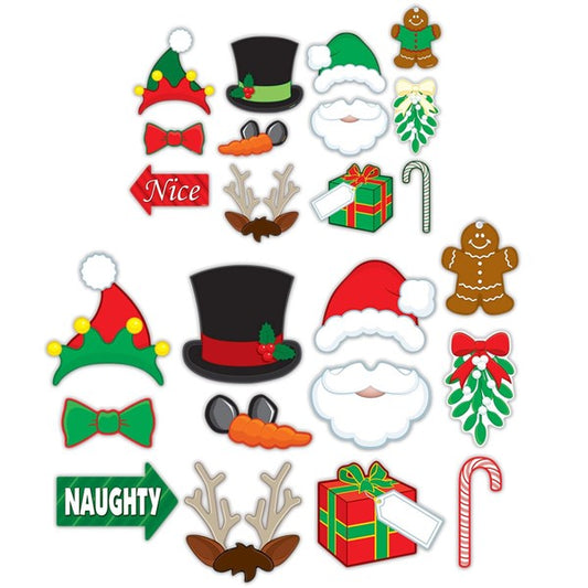 Merry Christmas Photo Booth Prop Kit (12 Per pack)