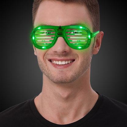 LED St. Pat's Shamrock Slotted Shades