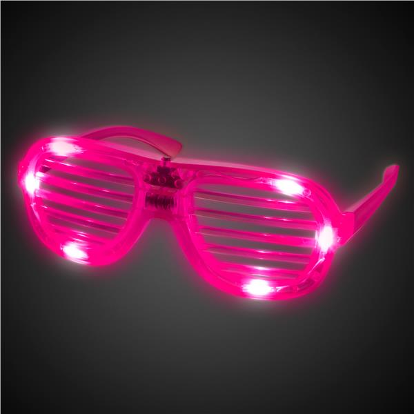 LED Pink Slotted Glasses