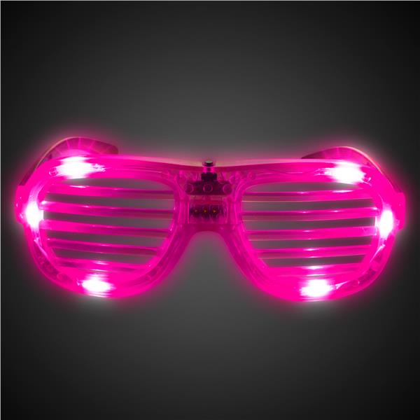 LED Pink Slotted Glasses