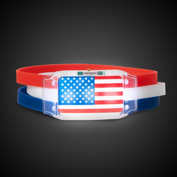 LED Patriotic Bracelets Retail Display