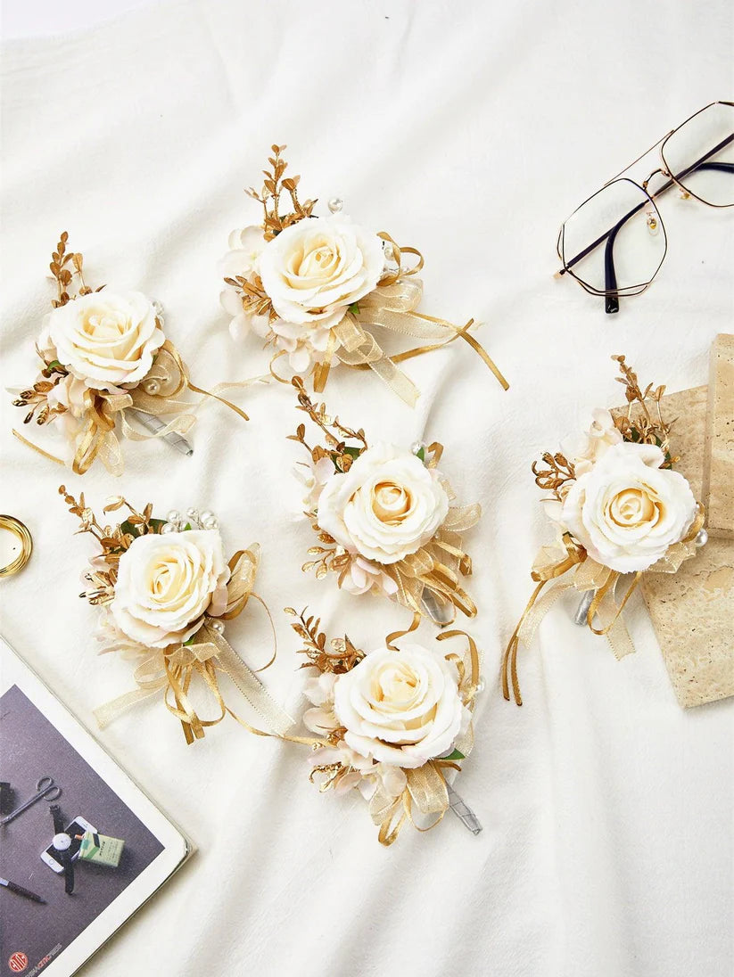 6pcs Flower Decor Boutonniere