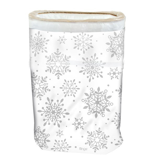 Snowflakes Flings Pop-Up Trash Bin