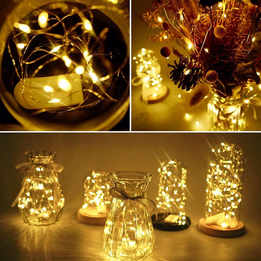 20 Packs 6.6FT 20 LEDs Battery Operated Fairy String Lights for DIY Party Christmas Costume Wedding Easter Table Decorations