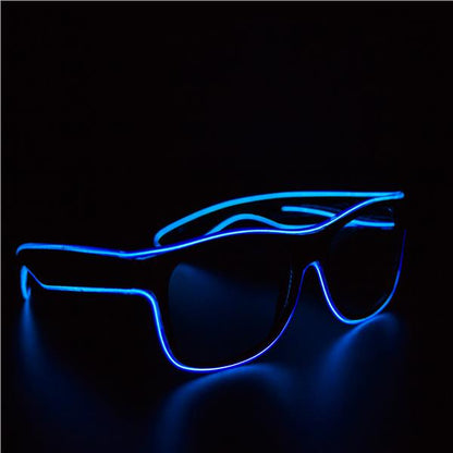 Blue LED EL Wire Eyeglasses