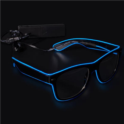 Blue LED EL Wire Eyeglasses