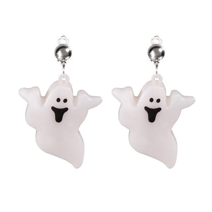 LED Jumbo Ghost Clip-On Earrings