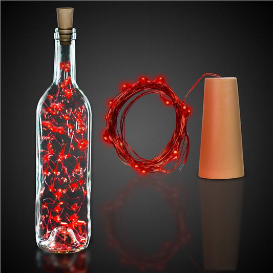 6 Feet LED Cork String Light Set - Red